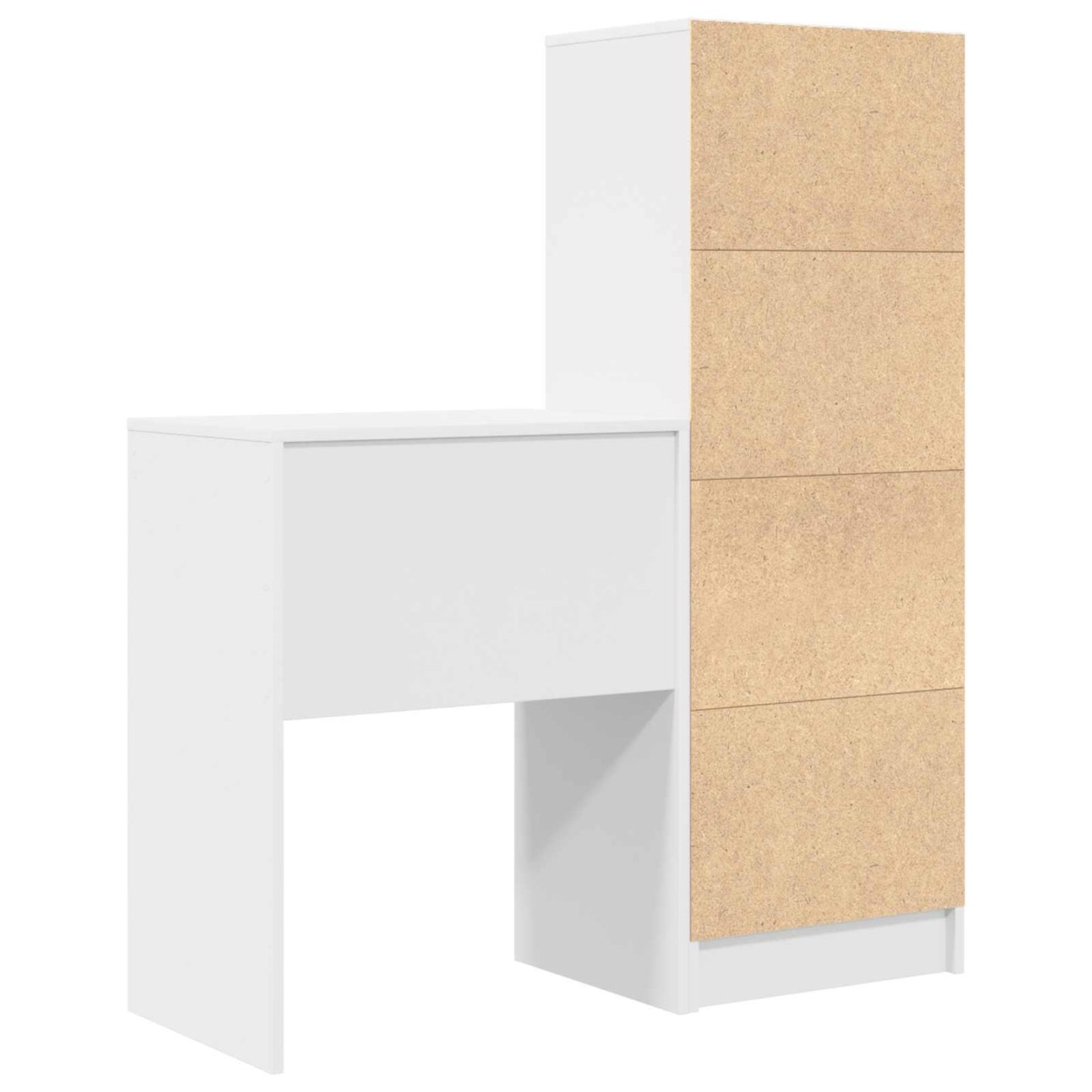 Bureau met lade met plank met opslag 2 pcs Wit is nu te koop bij PeponiXL, paradijselijk wonen!