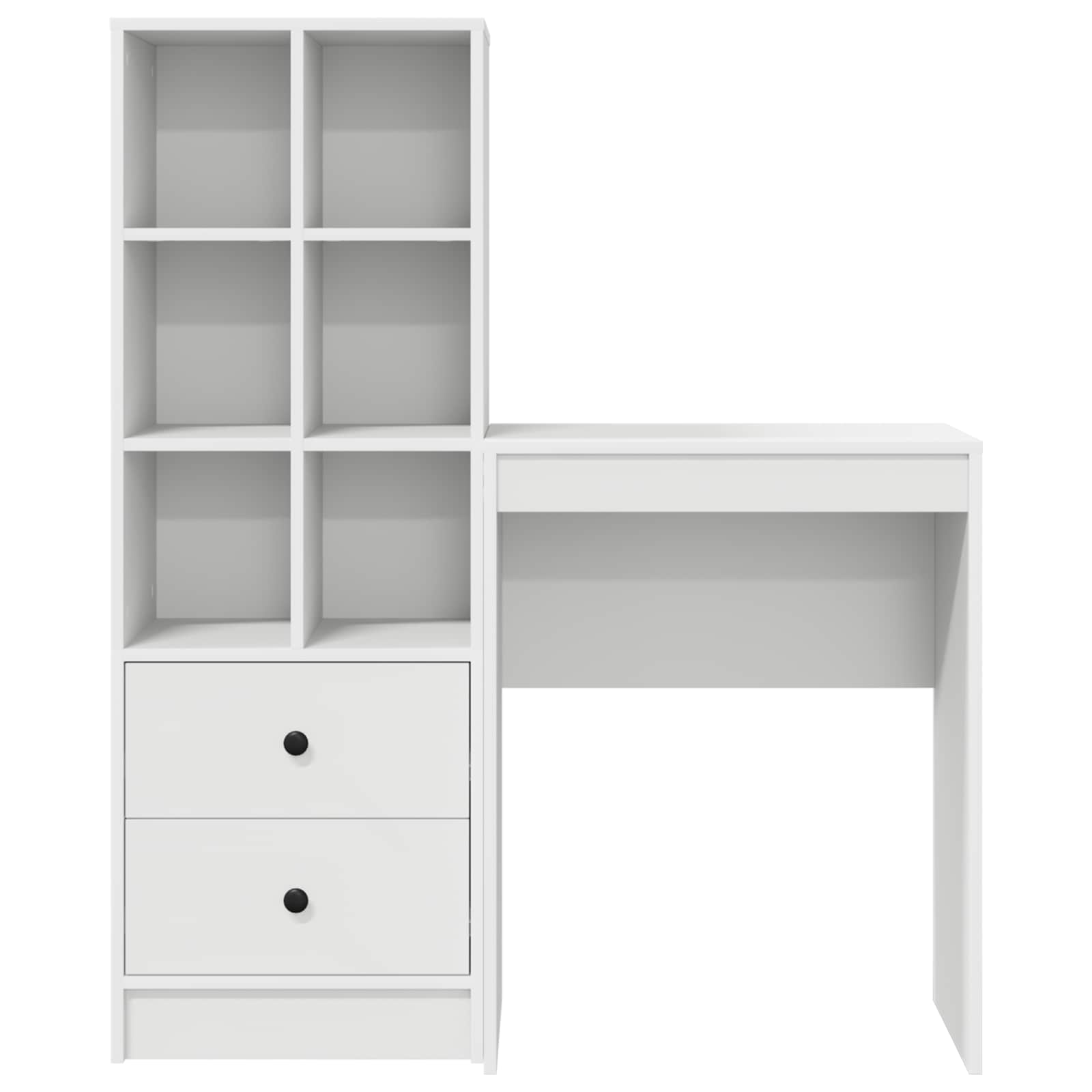 Bureau met lade met plank met opslag 2 pcs Wit is nu te koop bij PeponiXL, paradijselijk wonen!