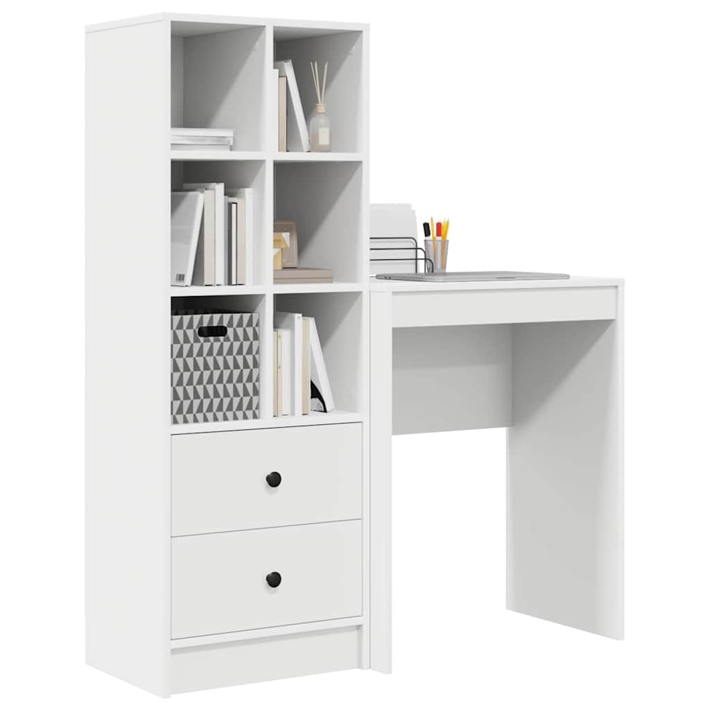 Bureau met lade 2 pcs Wit is nu te koop bij PeponiXL, paradijselijk wonen!
