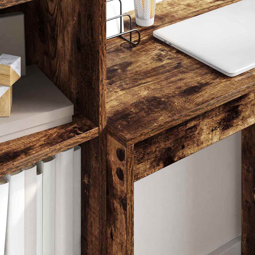 Bureau met lade 2 pcs Gerookt eiken is nu te koop bij PeponiXL, paradijselijk wonen!