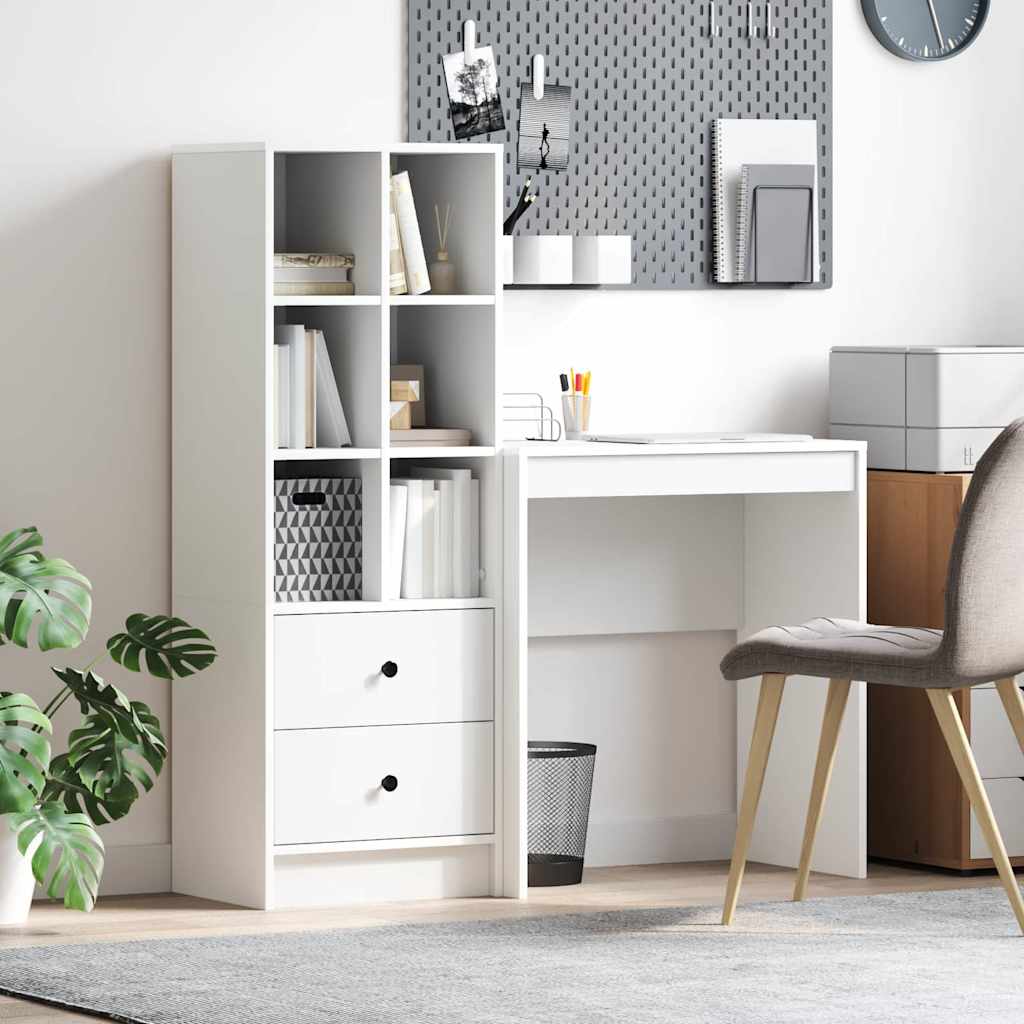 Bureau met lade 2 pcs Wit is nu te koop bij PeponiXL, paradijselijk wonen!