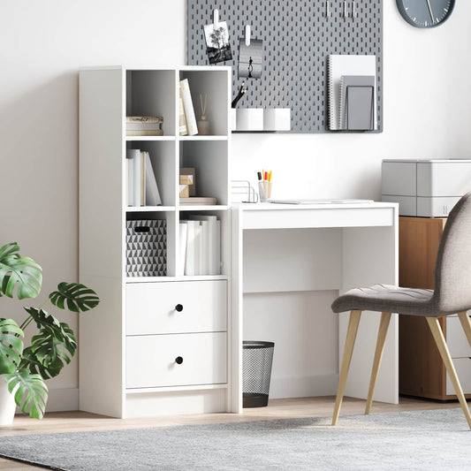 Bureau met lade met plank met opslag 2 pcs Wit is nu te koop bij PeponiXL, paradijselijk wonen!