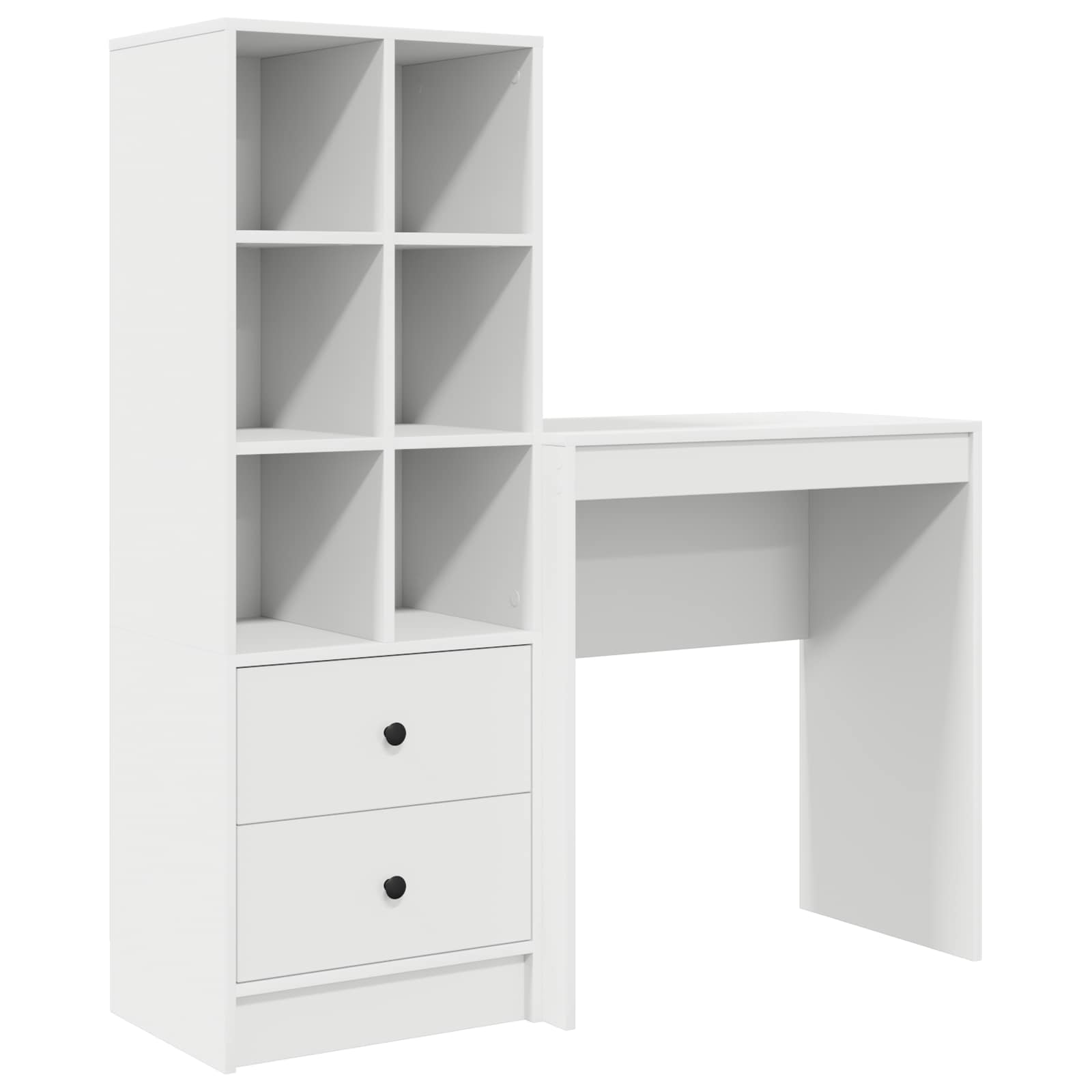 Bureau met lade met plank met opslag 2 pcs Wit is nu te koop bij PeponiXL, paradijselijk wonen!