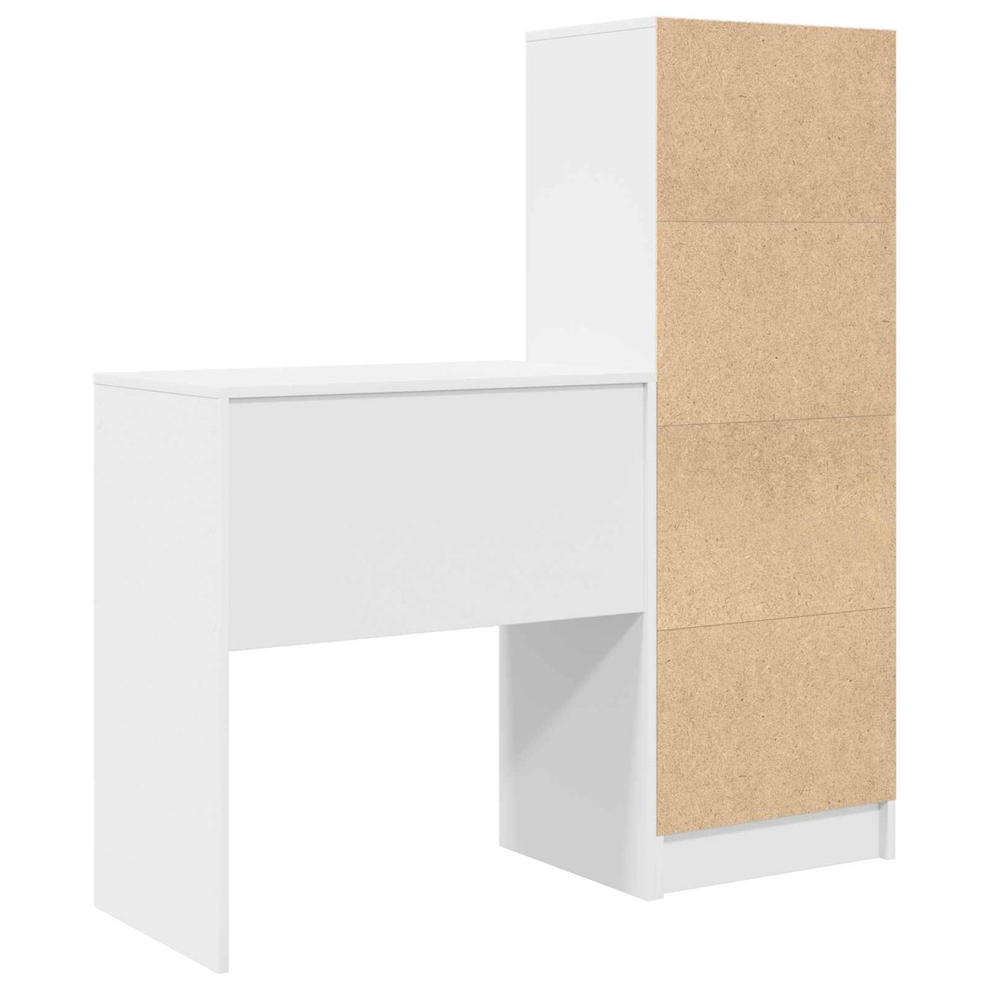 Bureau met lade met plank met opslag 2 pcs Wit is nu te koop bij PeponiXL, paradijselijk wonen!
