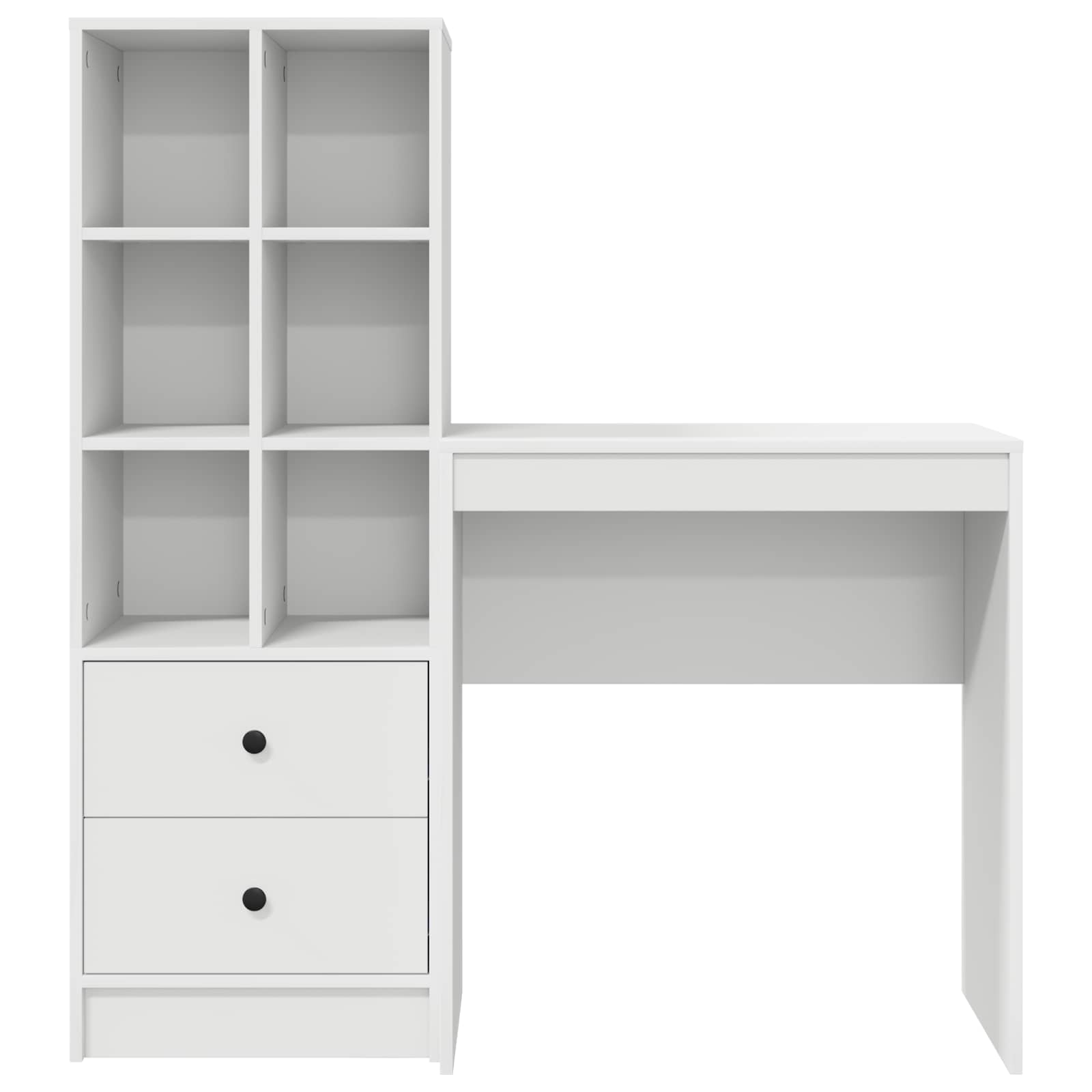 Bureau met lade met plank met opslag 2 pcs Wit is nu te koop bij PeponiXL, paradijselijk wonen!