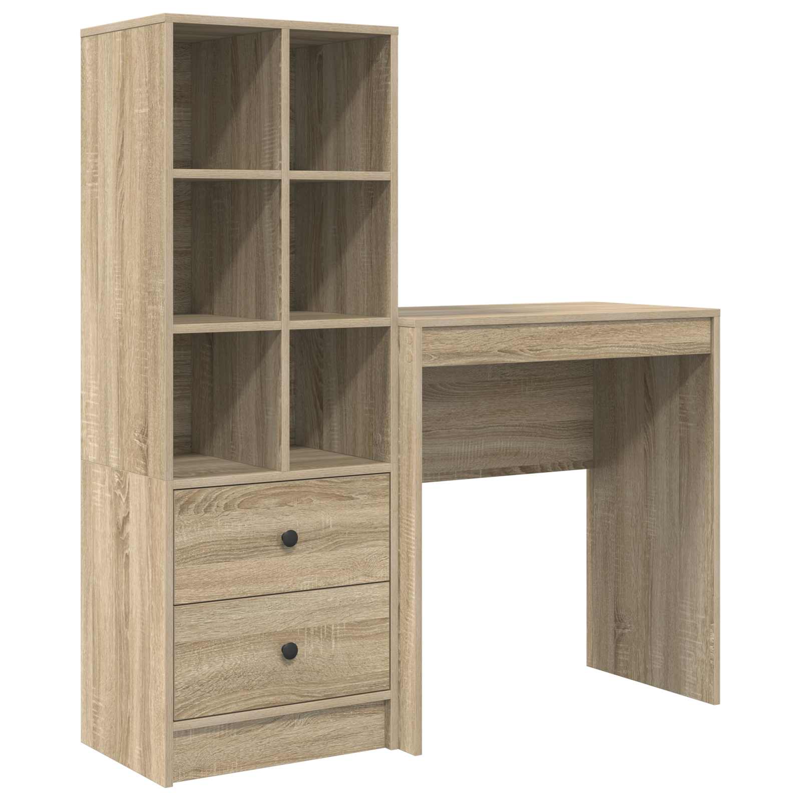 Bureau met lade met plank met opslag 2 pcs Sonoma Eiken is nu te koop bij PeponiXL, paradijselijk wonen!