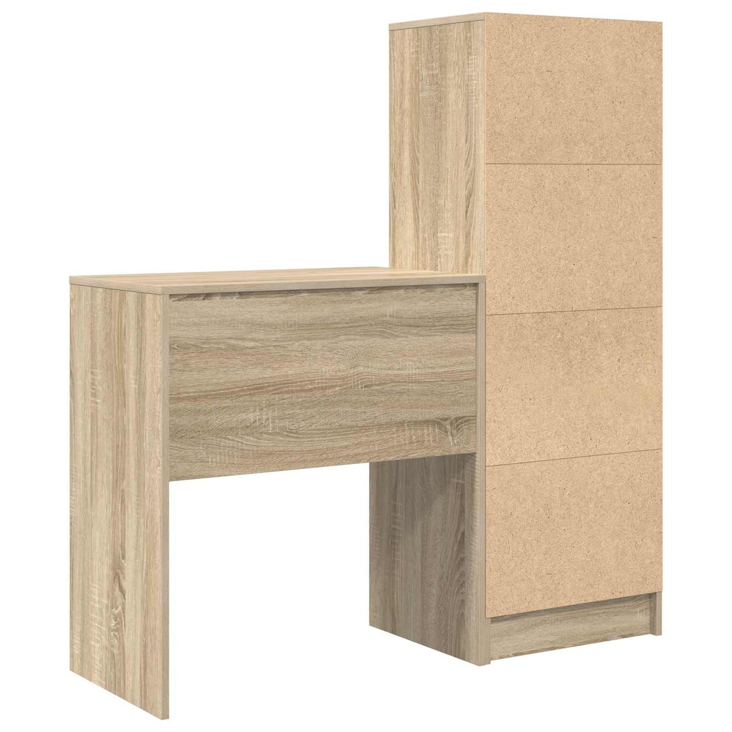 Bureau met lade met plank met opslag 2 pcs Sonoma Eiken is nu te koop bij PeponiXL, paradijselijk wonen!