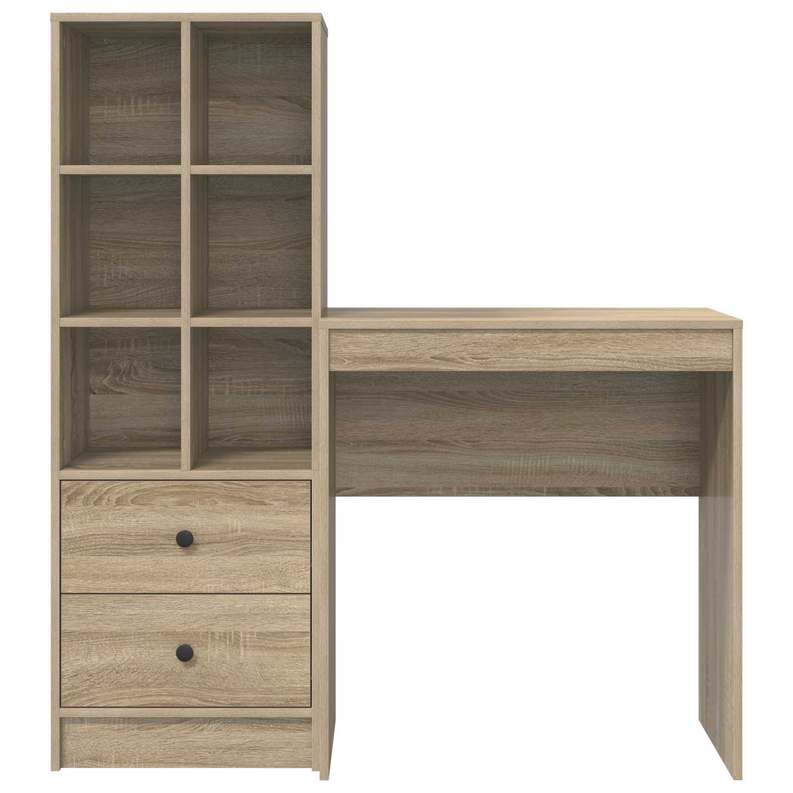 Bureau met lade met plank met opslag 2 pcs Sonoma Eiken is nu te koop bij PeponiXL, paradijselijk wonen!