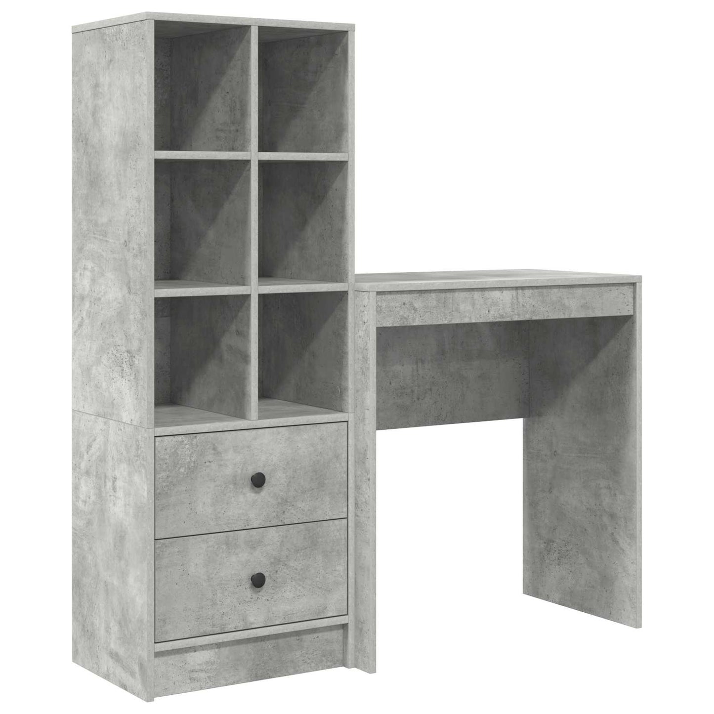 Bureau met lade met plank met opslag 2 pcs Beton Grijs is nu te koop bij PeponiXL, paradijselijk wonen!