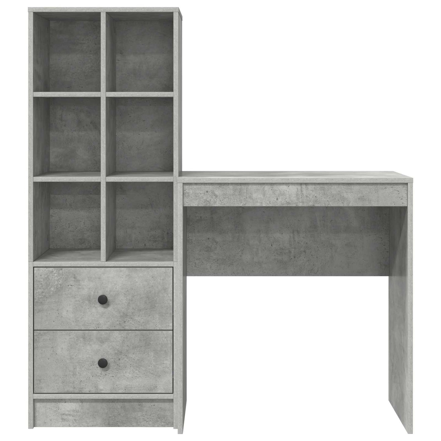 Bureau met lade met plank met opslag 2 pcs Beton Grijs is nu te koop bij PeponiXL, paradijselijk wonen!