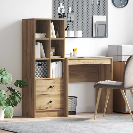 Bureau Artisan Eiken 115,5 x 40 x 127 cm 2 st is nu te koop bij PeponiXL, paradijselijk wonen!