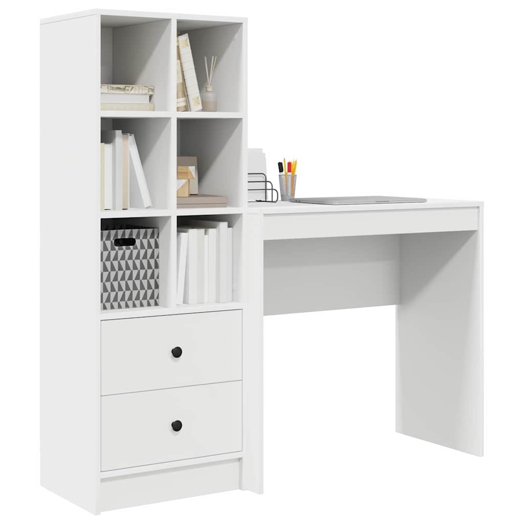 Bureau met lade 2 pcs Wit is nu te koop bij PeponiXL, paradijselijk wonen!