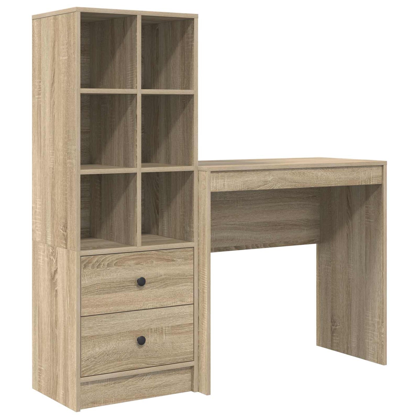 Bureau met lade met plank met opslag 2 pcs Sonoma Eiken is nu te koop bij PeponiXL, paradijselijk wonen!