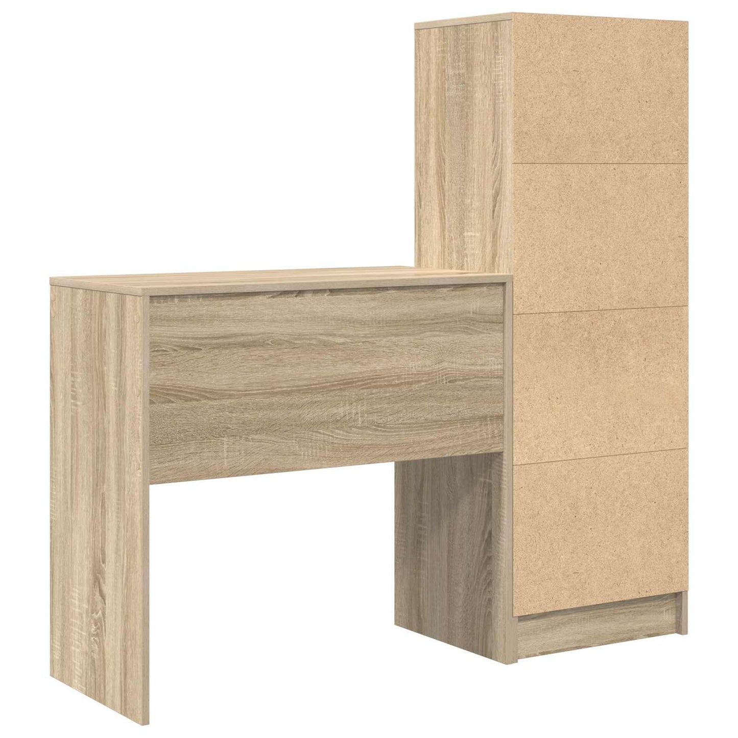 Bureau met lade met plank met opslag 2 pcs Sonoma Eiken is nu te koop bij PeponiXL, paradijselijk wonen!