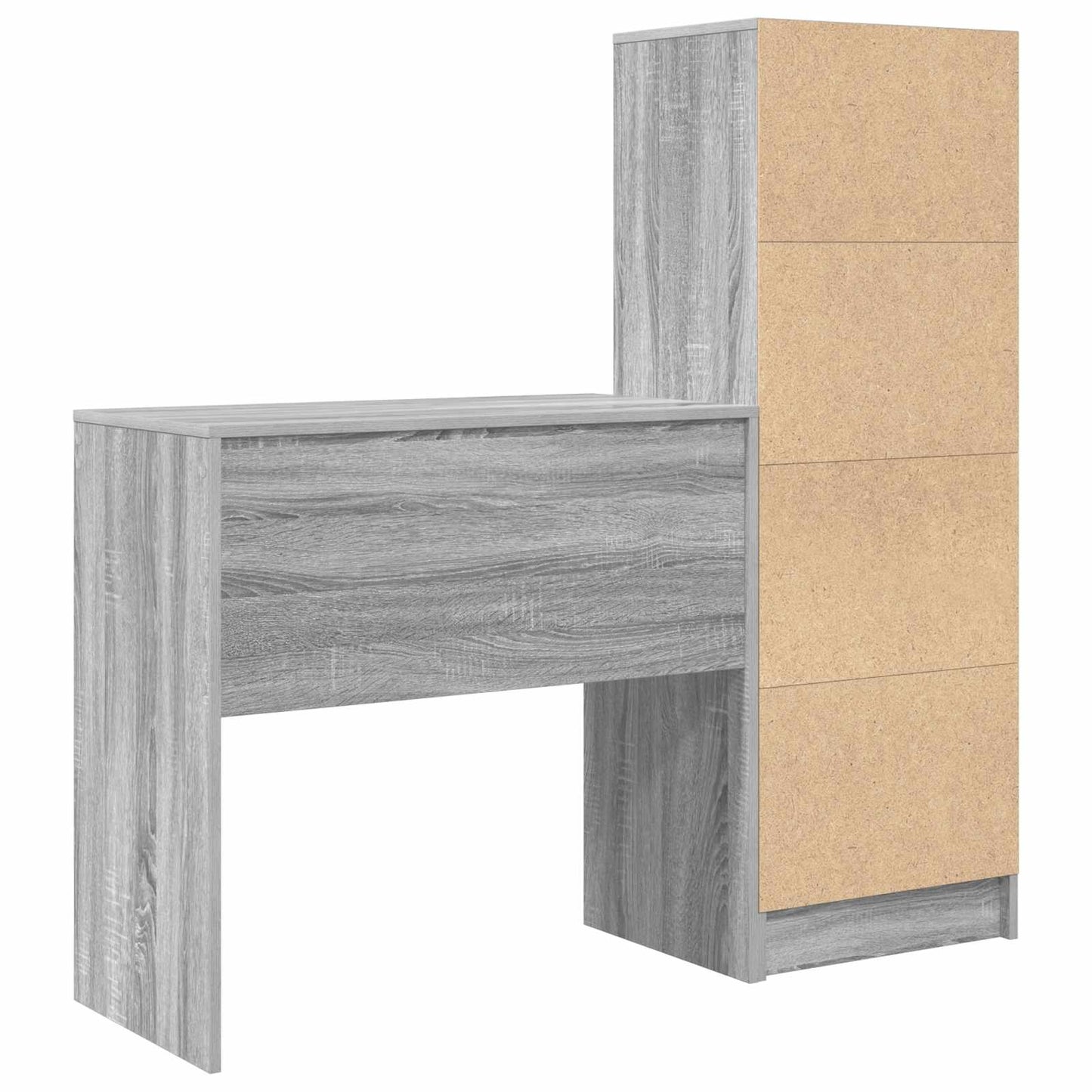 Bureau met lade met plank met opslag 2 pcs Grijs Sonoma is nu te koop bij PeponiXL, paradijselijk wonen!