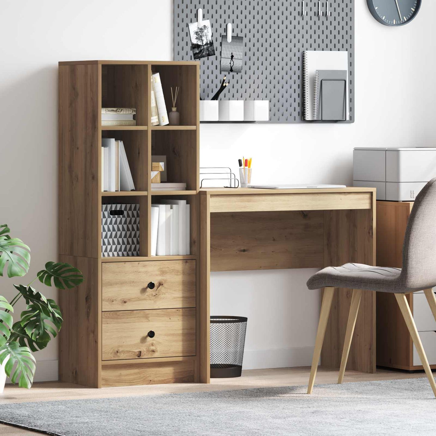 Bureau Artisan Eiken 125,5 x 40 x 127 cm 2 st