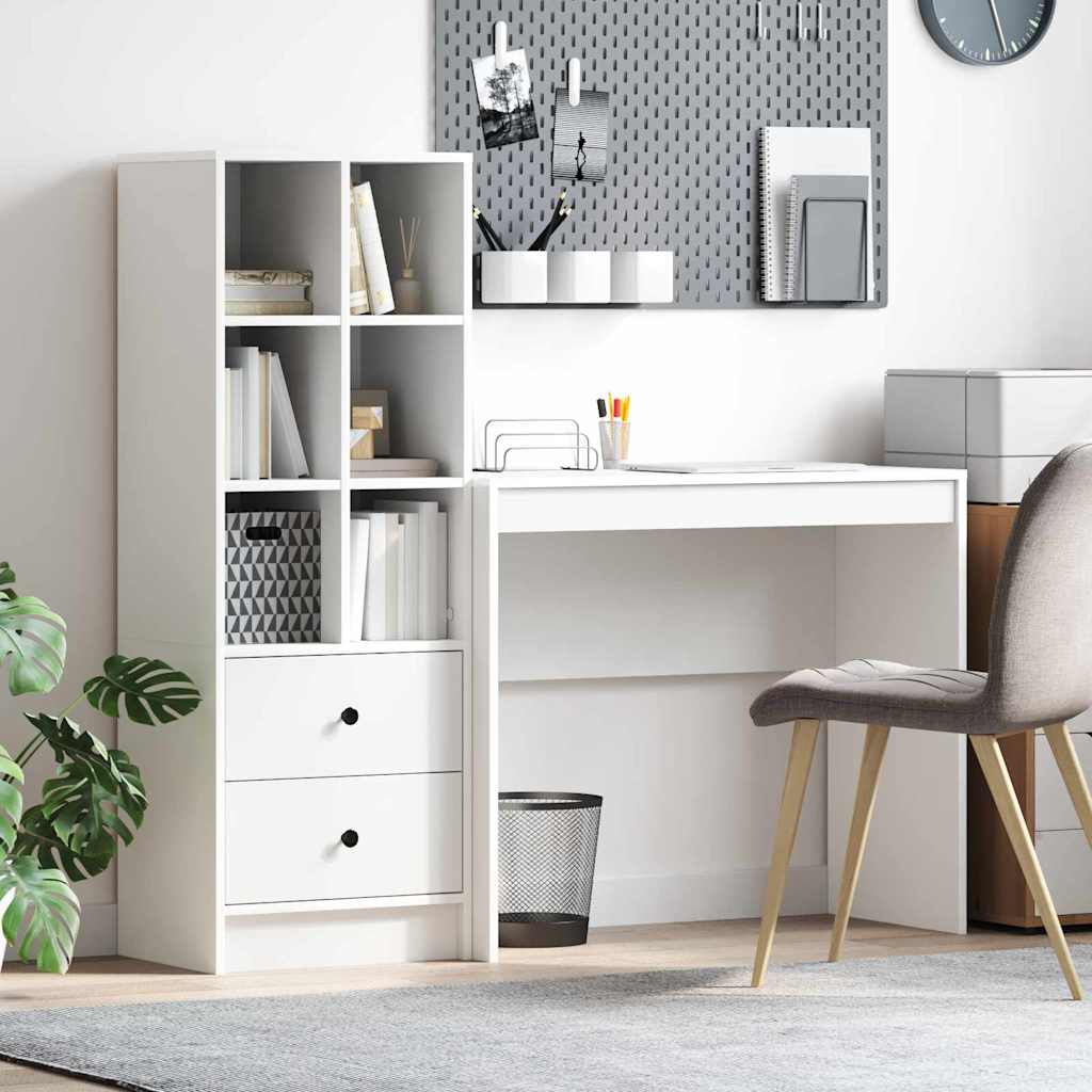 Bureau met lade 2 pcs Wit is nu te koop bij PeponiXL, paradijselijk wonen!