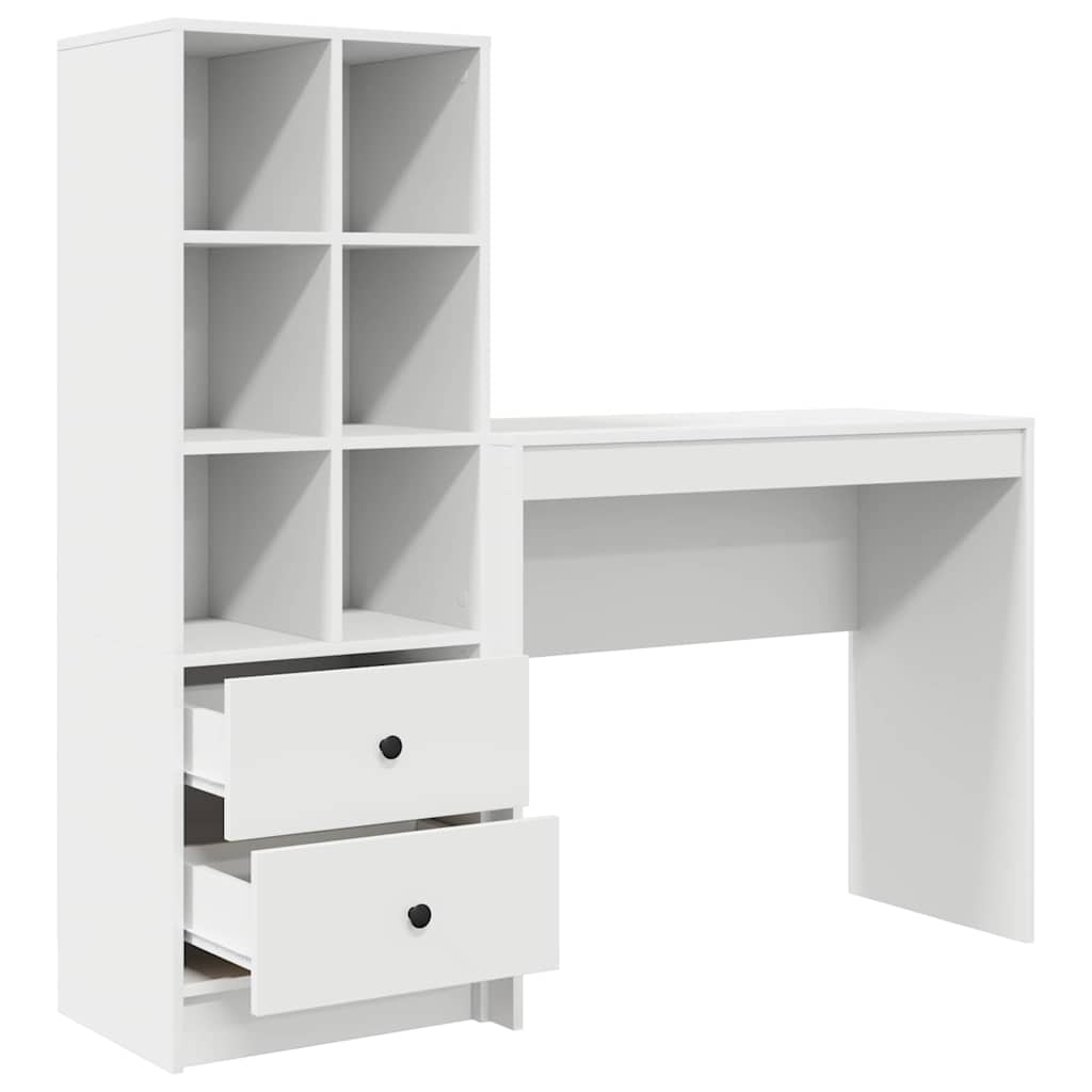Bureau met lade 2 pcs Wit is nu te koop bij PeponiXL, paradijselijk wonen!