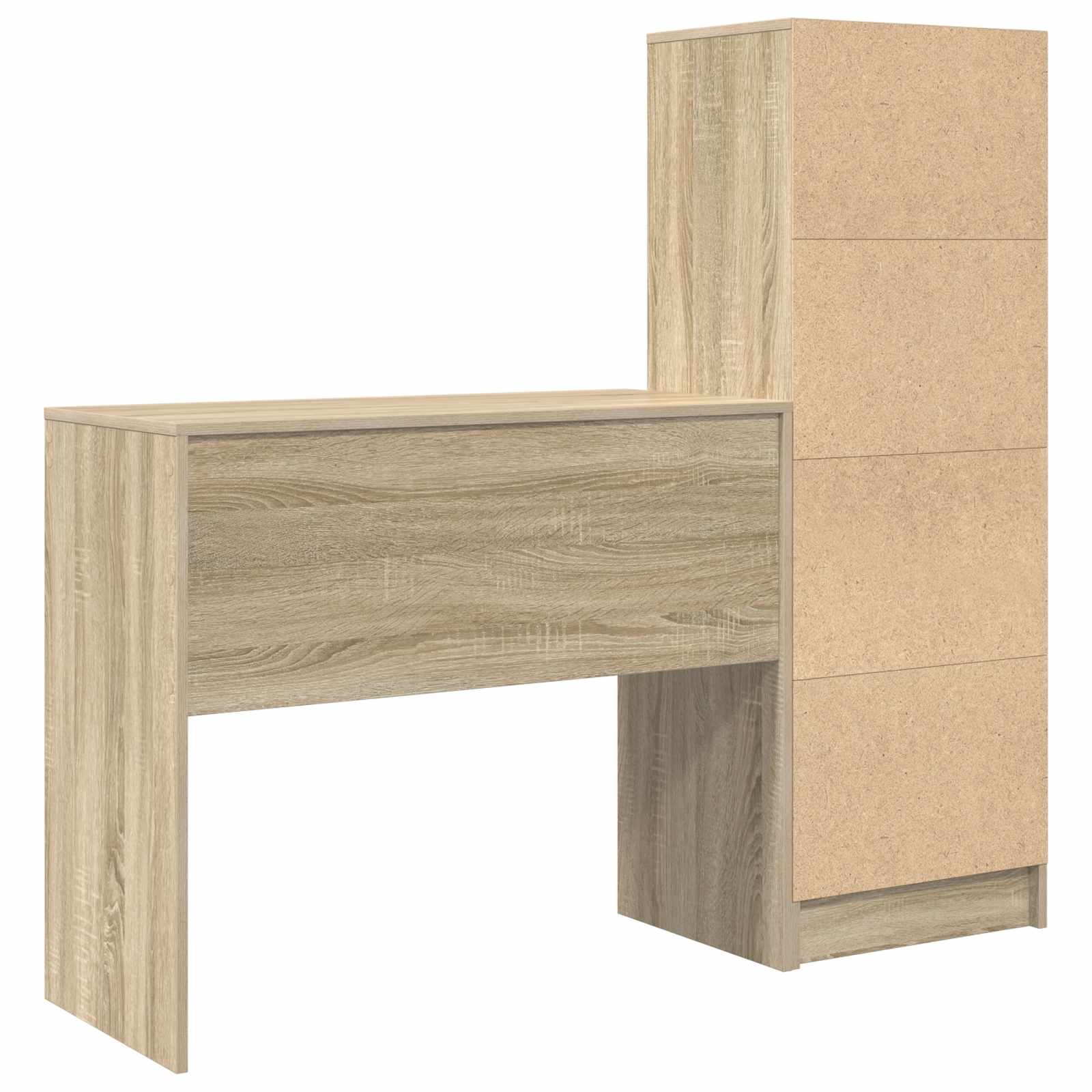 Bureau met lade met plank met opslag 2 pcs Sonoma Eiken is nu te koop bij PeponiXL, paradijselijk wonen!