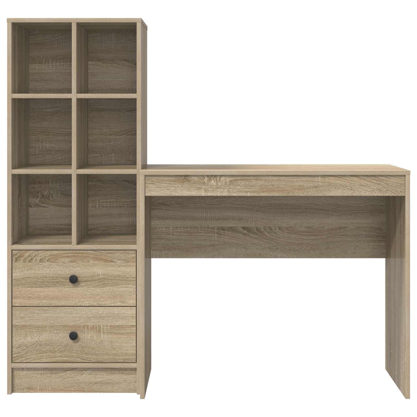 Bureau met lade met plank met opslag 2 pcs Sonoma Eiken is nu te koop bij PeponiXL, paradijselijk wonen!