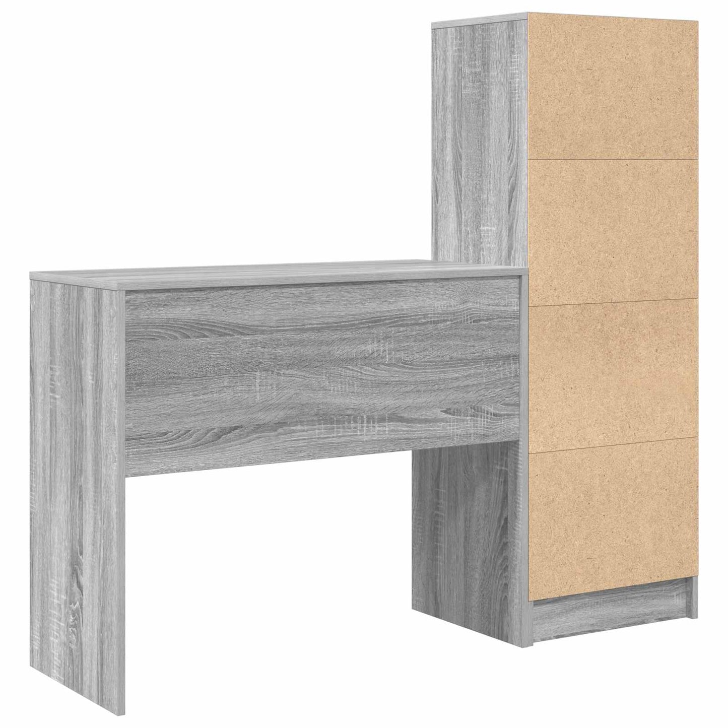 Bureau met lade met plank met opslag 2 pcs Grijs Sonoma is nu te koop bij PeponiXL, paradijselijk wonen!