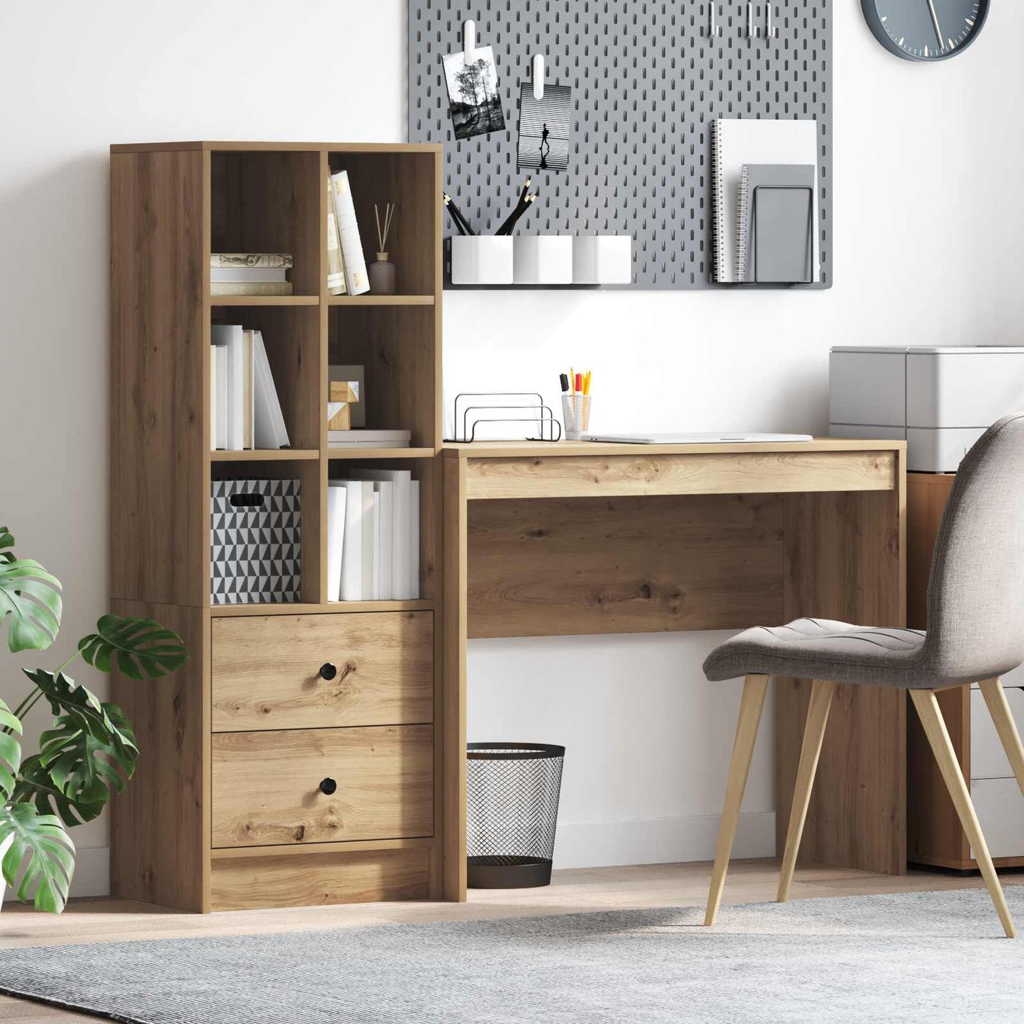 Bureau Artisan Eiken 135,5 x 40 x 127 cm 2 st