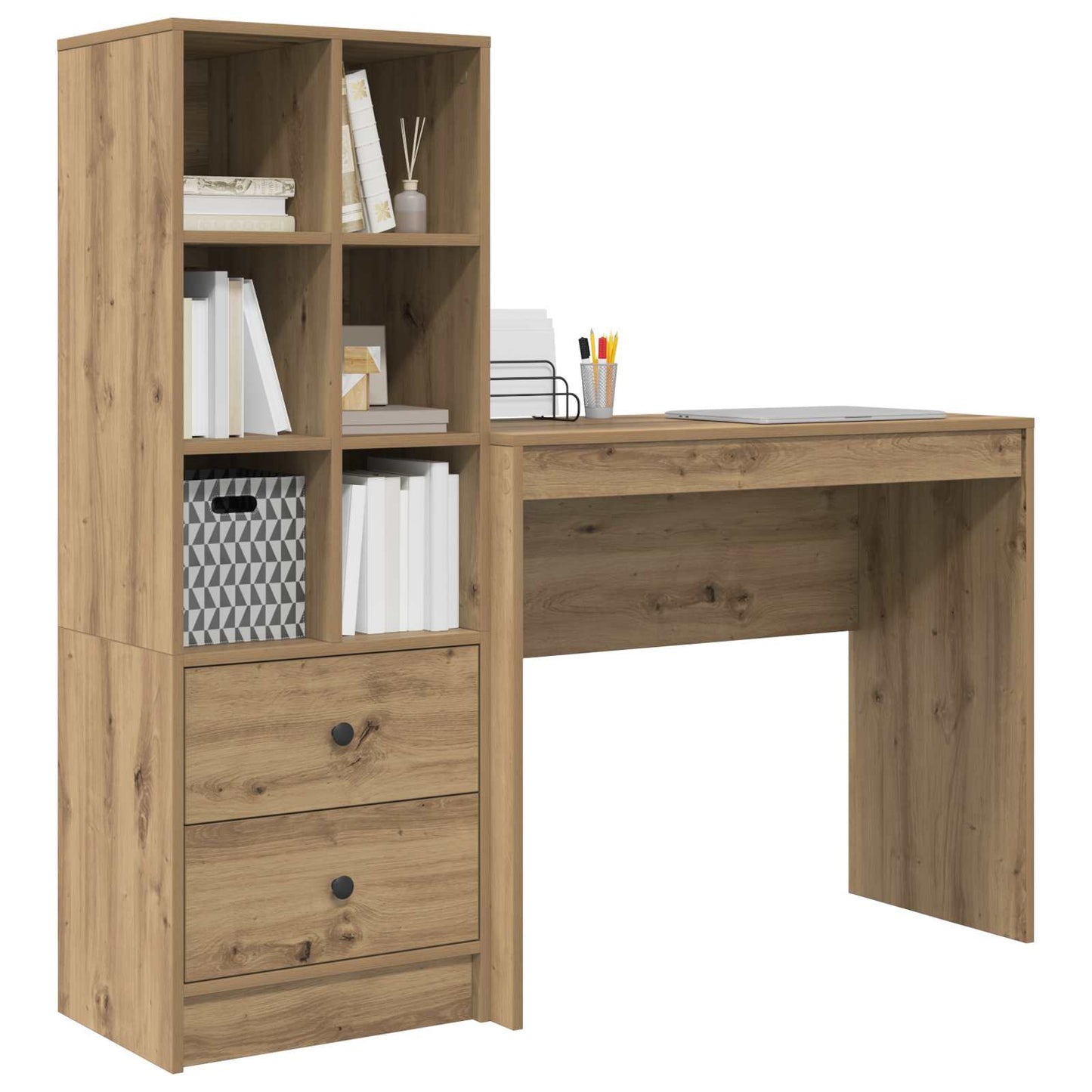 Bureau Artisan Eiken 135,5 x 40 x 127 cm 2 st