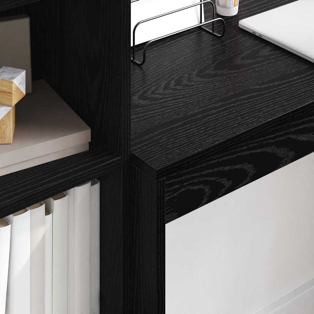 Bureau met lade 2 pcs Zwart Eiken is nu te koop bij PeponiXL, paradijselijk wonen!