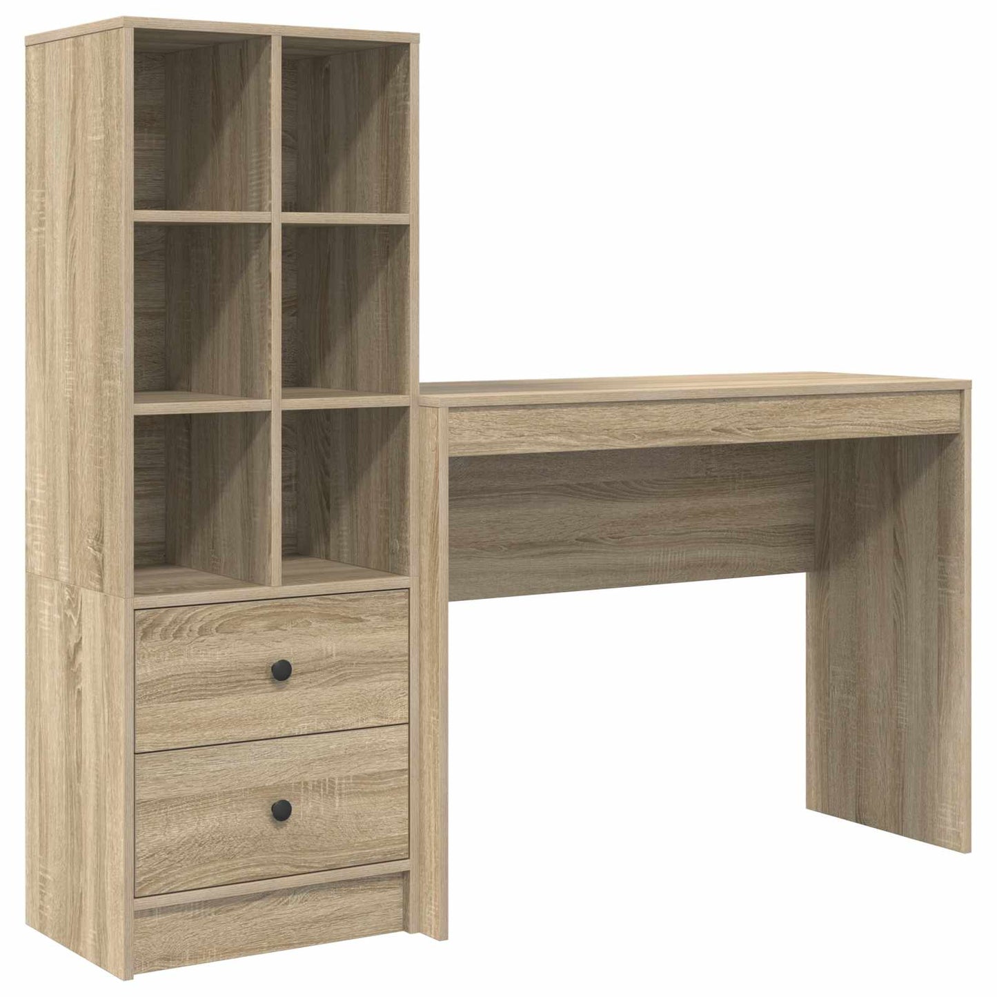 Bureau met lade met plank met opslag 2 pcs Sonoma Eiken is nu te koop bij PeponiXL, paradijselijk wonen!
