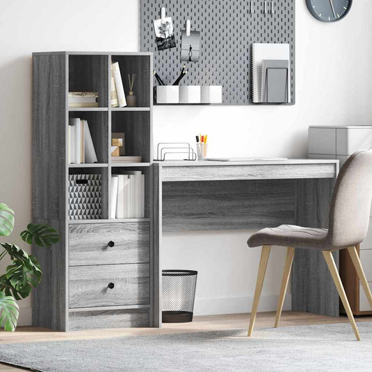 Bureau met lade 2 pcs Grijs Sonoma is nu te koop bij PeponiXL, paradijselijk wonen!
