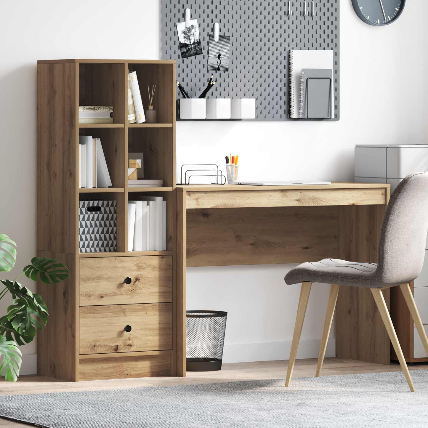 Bureau Artisan Eiken 145,5 x 40 x 127 cm 2 st