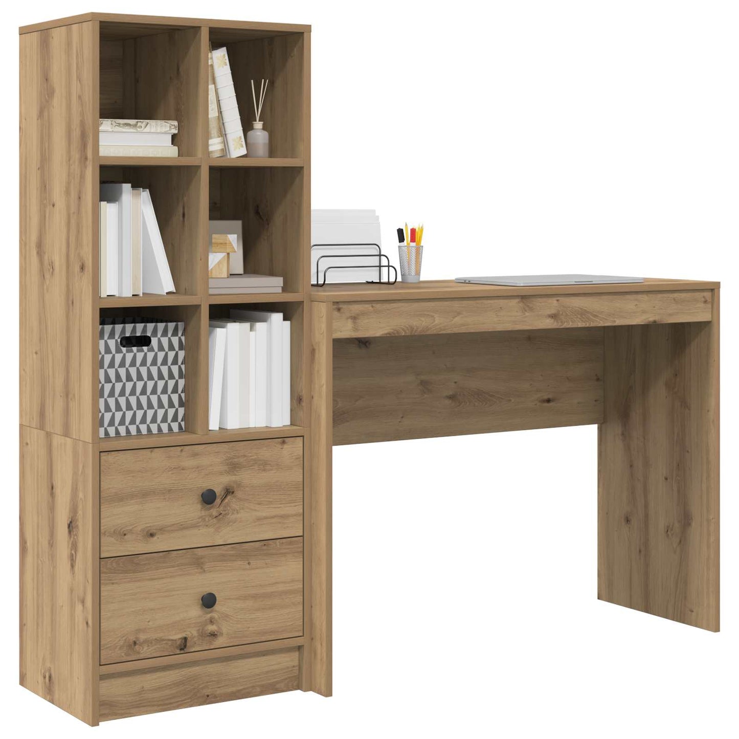 Bureau Artisan Eiken 145,5 x 40 x 127 cm 2 st
