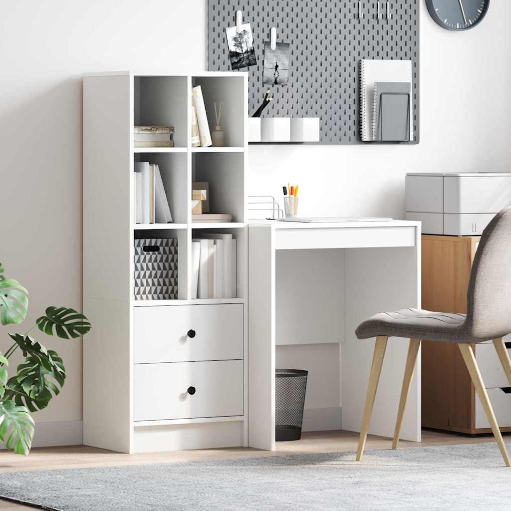Bureau met lade 2 pcs Wit is nu te koop bij PeponiXL, paradijselijk wonen!