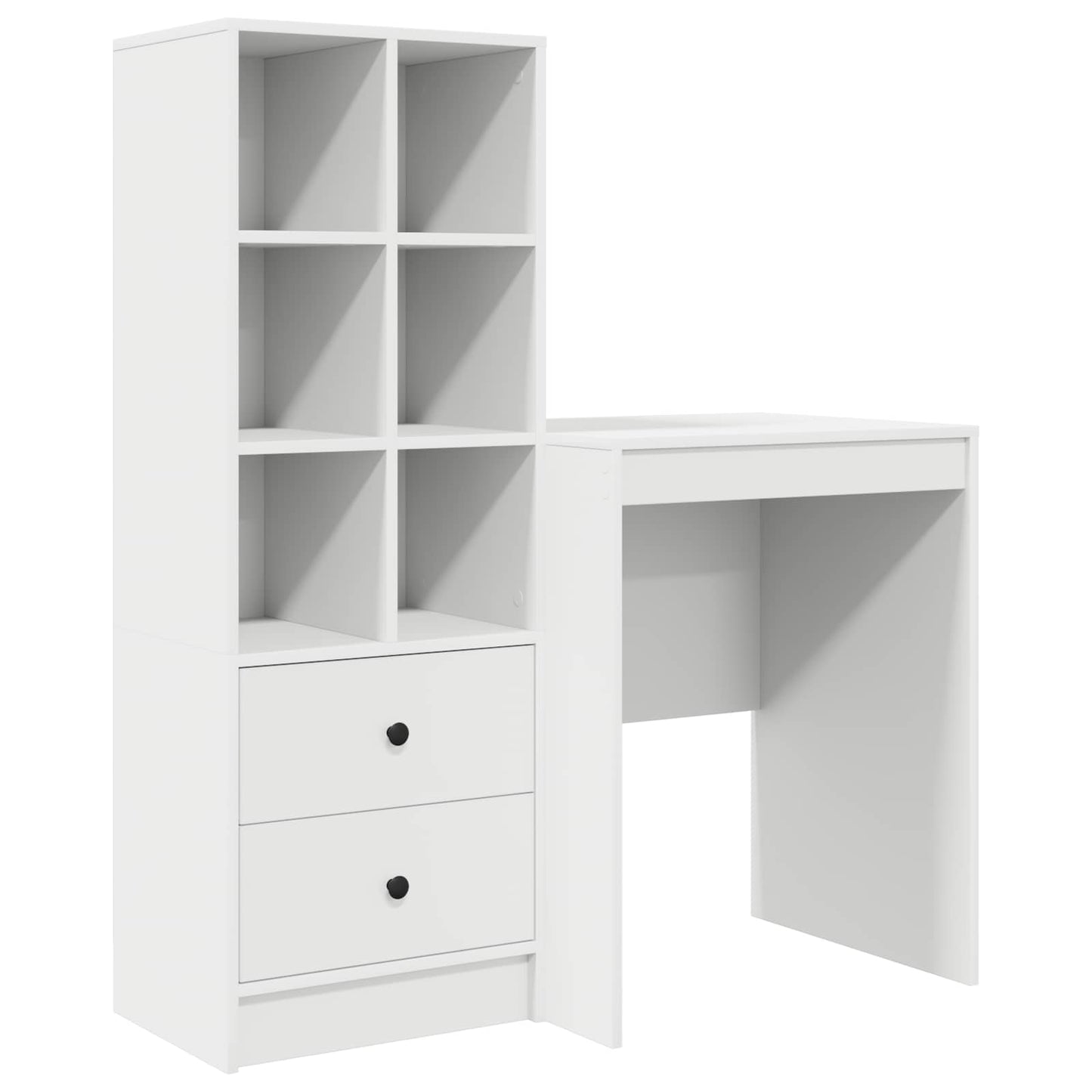 Bureau met lade met plank met opslag 2 pcs Wit is nu te koop bij PeponiXL, paradijselijk wonen!
