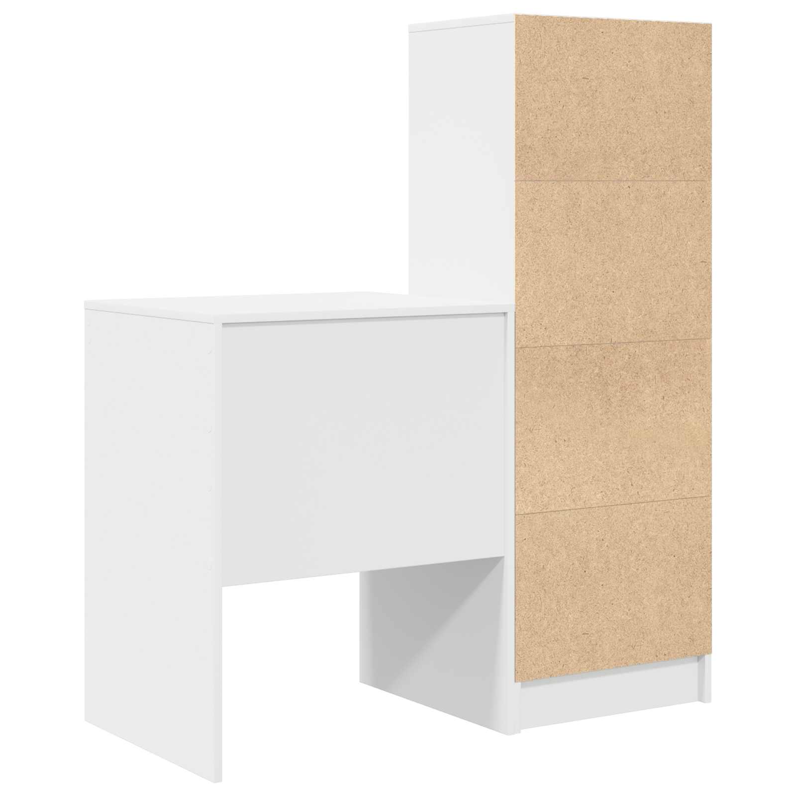 Bureau met lade met plank met opslag 2 pcs Wit is nu te koop bij PeponiXL, paradijselijk wonen!