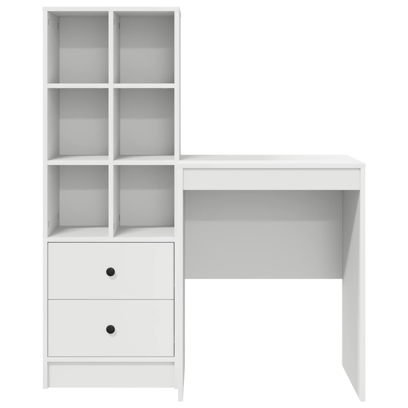 Bureau met lade met plank met opslag 2 pcs Wit is nu te koop bij PeponiXL, paradijselijk wonen!