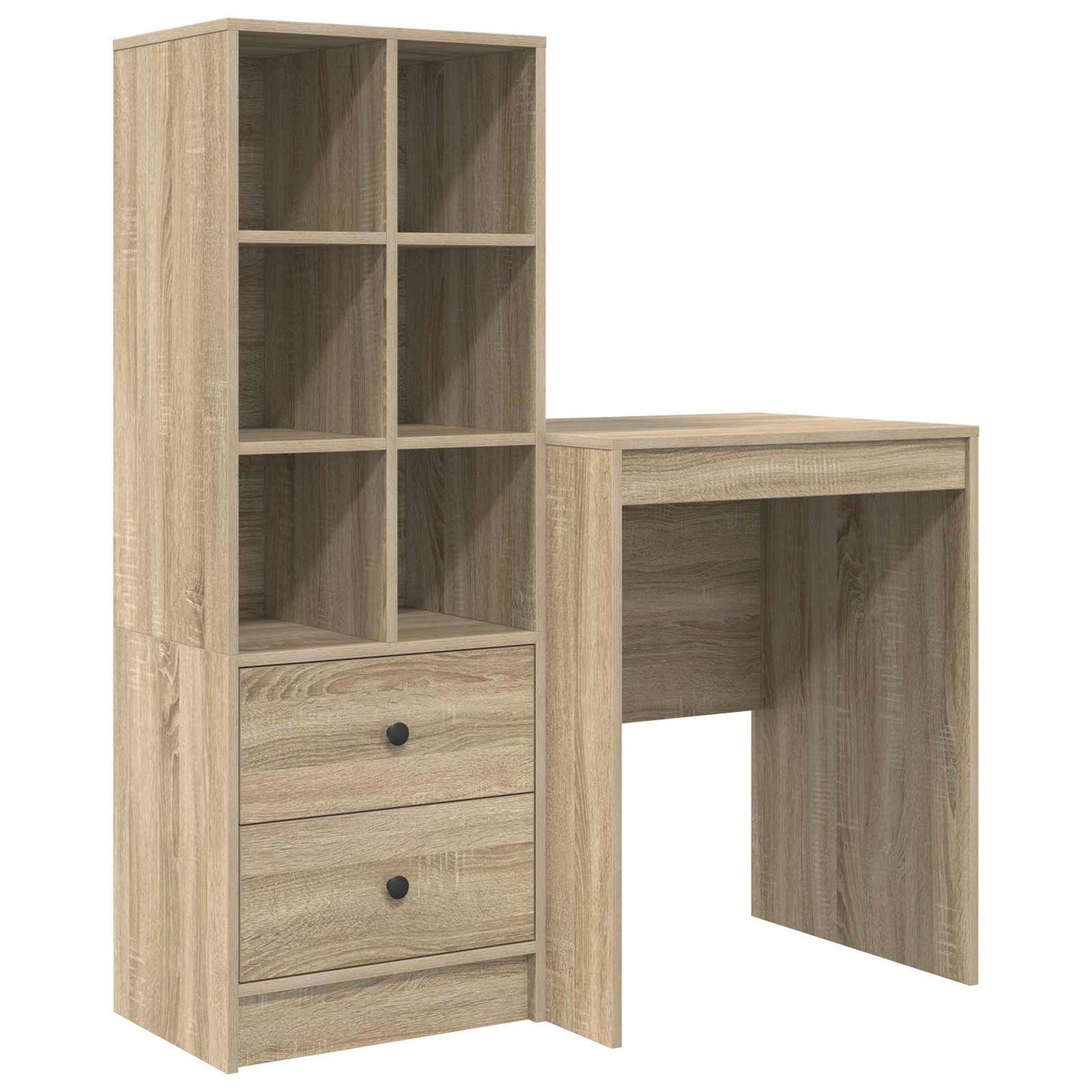 Bureau met lade met plank met opslag 2 pcs Sonoma Eiken is nu te koop bij PeponiXL, paradijselijk wonen!