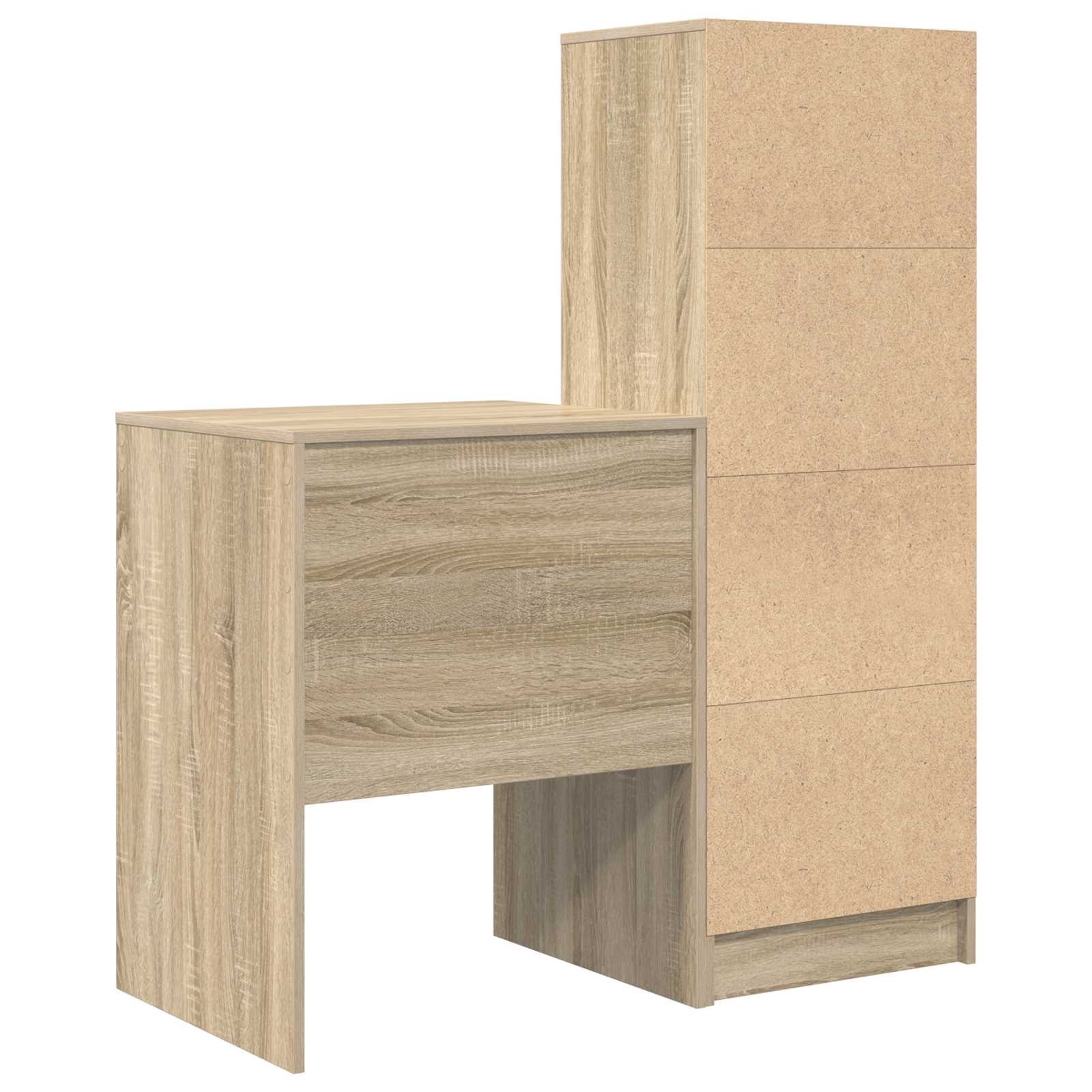 Bureau met lade met plank met opslag 2 pcs Sonoma Eiken is nu te koop bij PeponiXL, paradijselijk wonen!