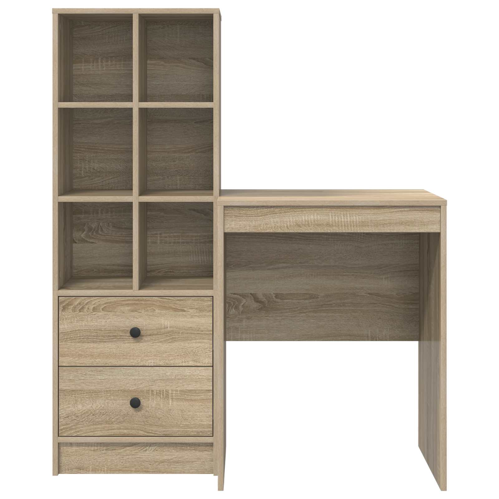 Bureau met lade met plank met opslag 2 pcs Sonoma Eiken is nu te koop bij PeponiXL, paradijselijk wonen!