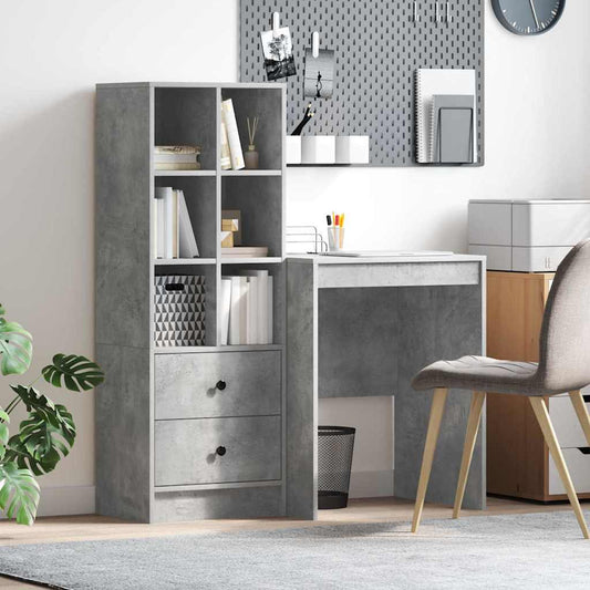 Bureau met lade 2 pcs Beton Grijs is nu te koop bij PeponiXL, paradijselijk wonen!