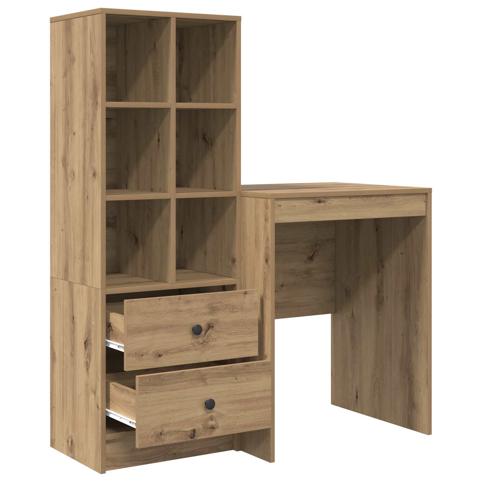 Bureau Artisan Eiken 105,5 x 50 x 127 cm 2 st is nu te koop bij PeponiXL, paradijselijk wonen!