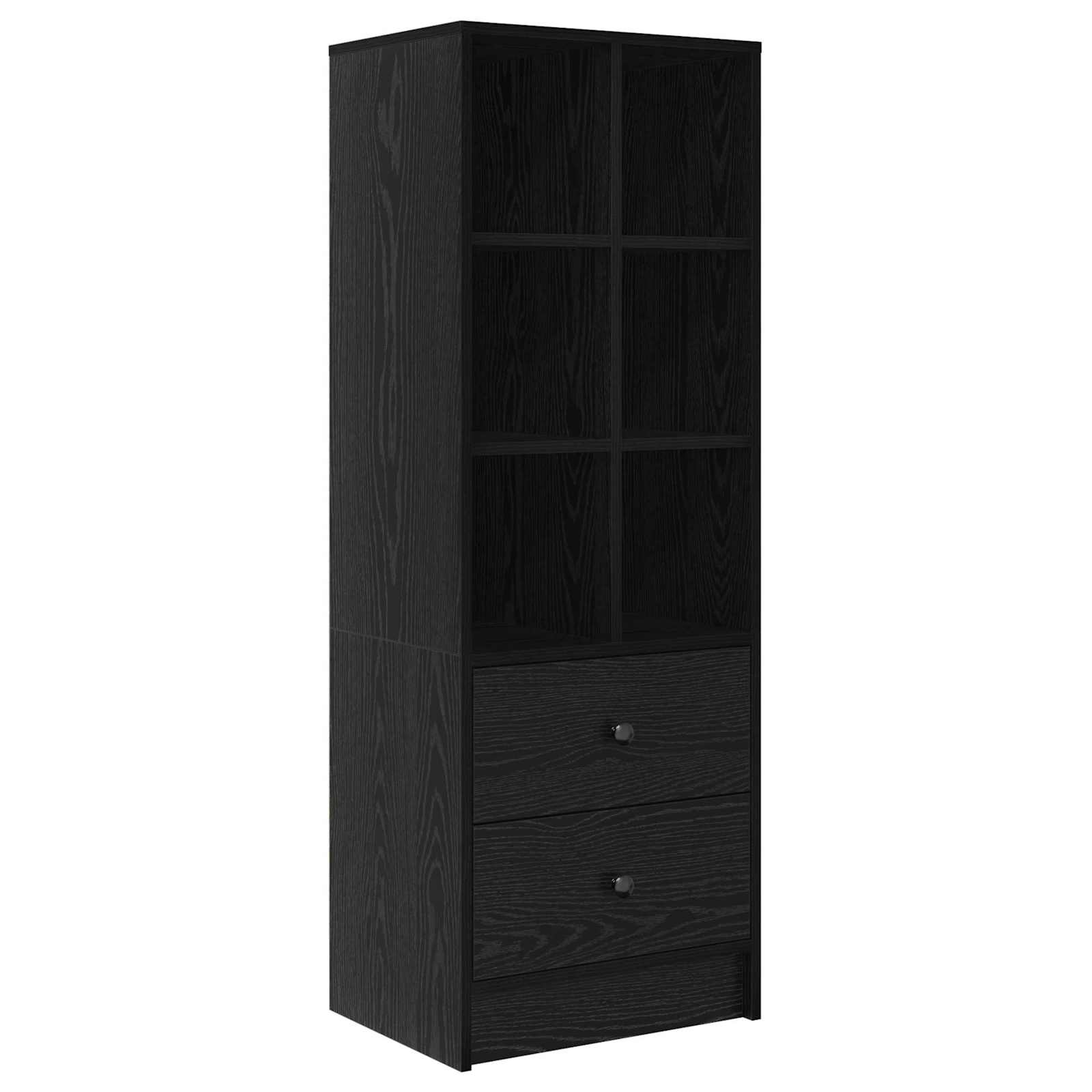 Bureau met lade met plank met opslag 2 pcs Zwart Eiken is nu te koop bij PeponiXL, paradijselijk wonen!