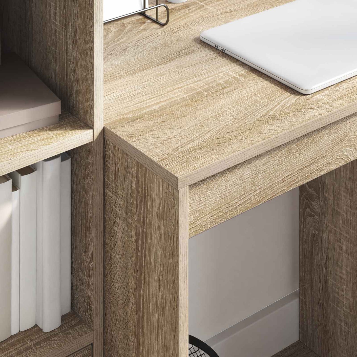 Bureau met lade met plank met opslag 2 pcs Sonoma Eiken is nu te koop bij PeponiXL, paradijselijk wonen!