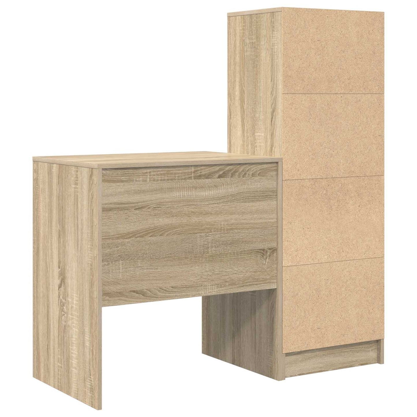 Bureau met lade met plank met opslag 2 pcs Sonoma Eiken is nu te koop bij PeponiXL, paradijselijk wonen!