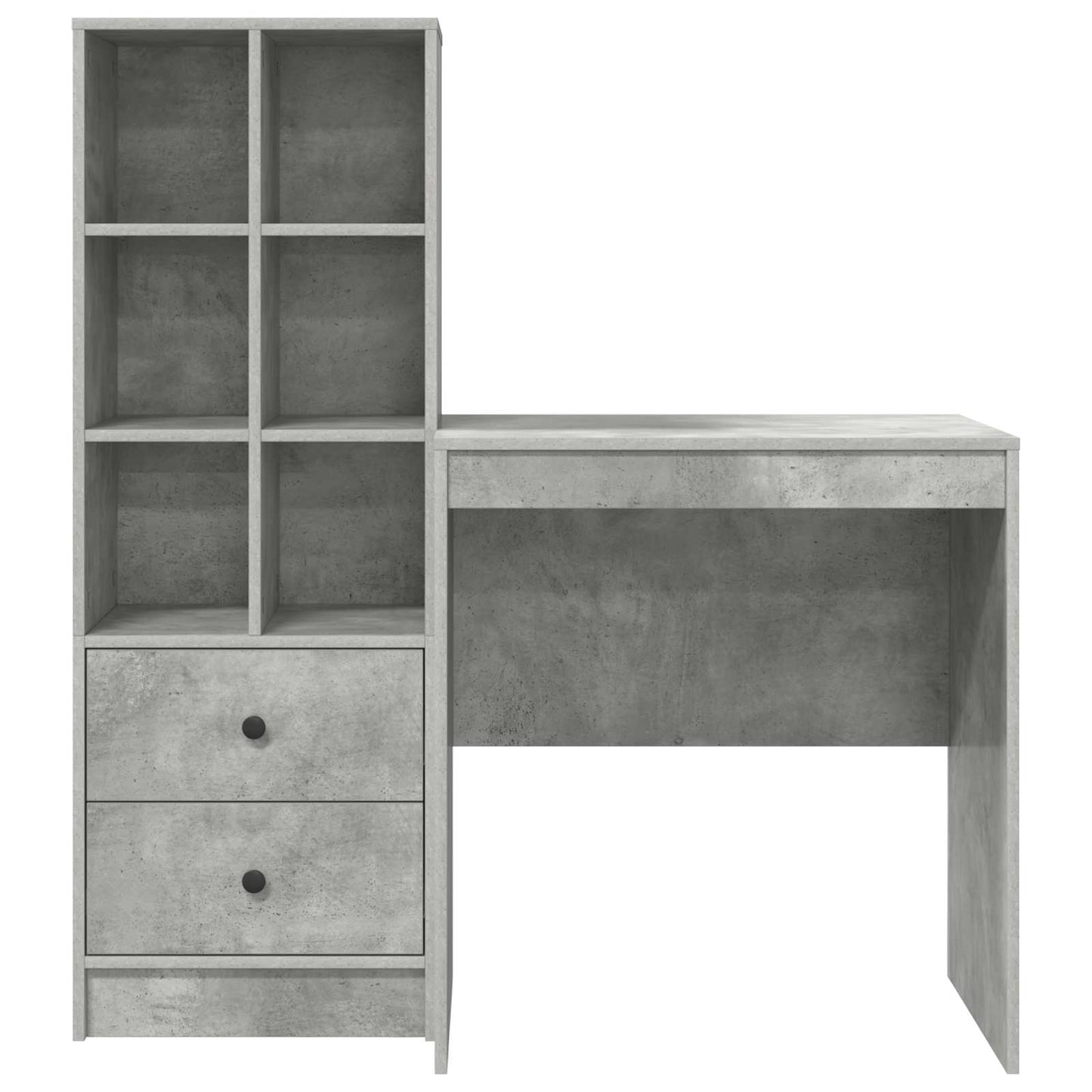 Bureau met lade met plank met opslag 2 pcs Beton Grijs is nu te koop bij PeponiXL, paradijselijk wonen!