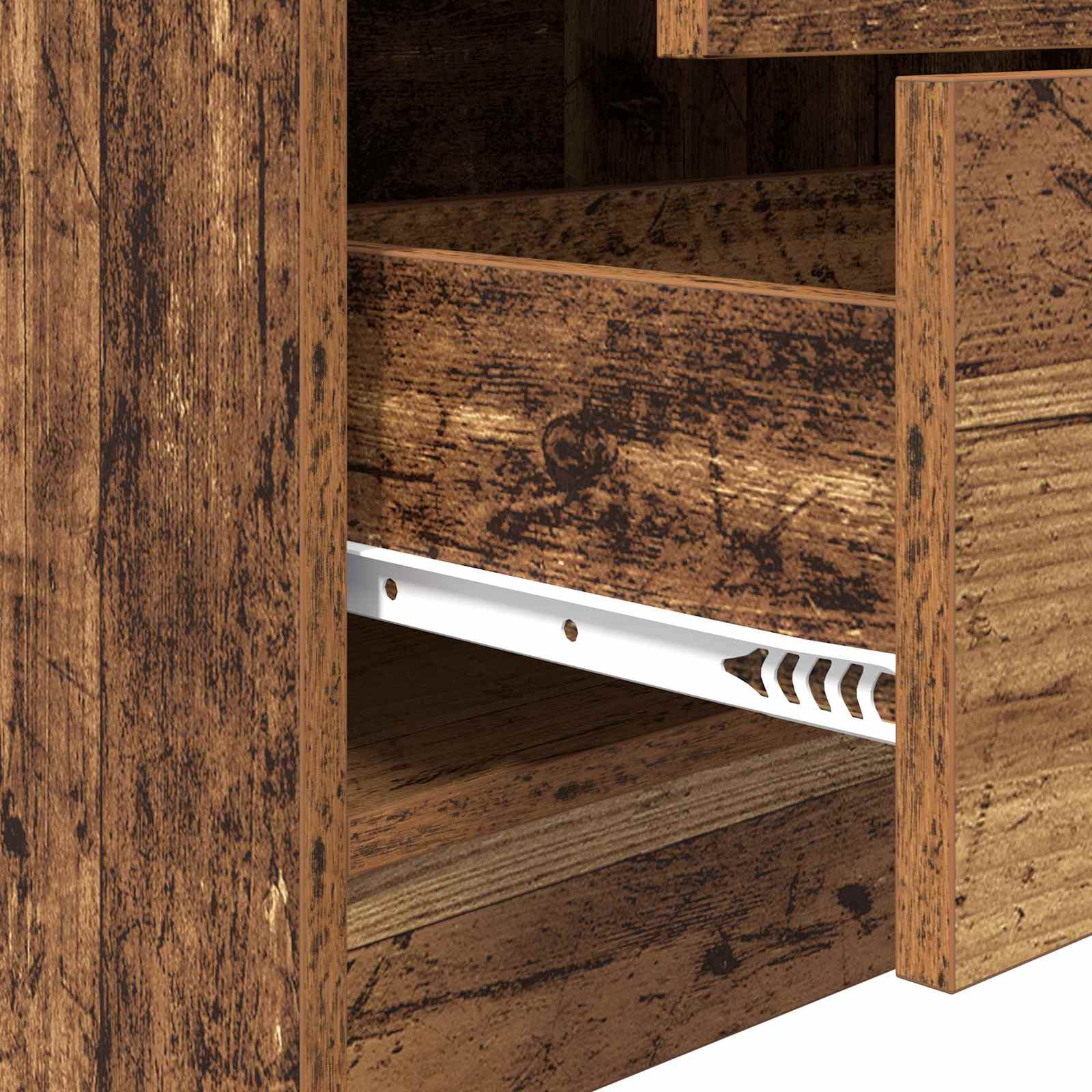 Bureau met lade met plank met opslag 2 pcs Oudhout is nu te koop bij PeponiXL, paradijselijk wonen!
