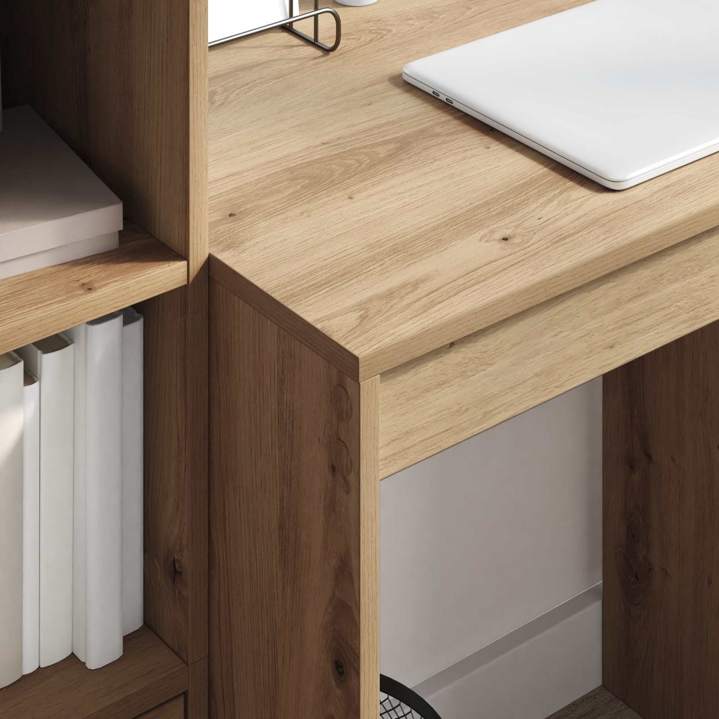 Bureau met lade met plank met opslag 2 pcs Artisan Eiken is nu te koop bij PeponiXL, paradijselijk wonen!