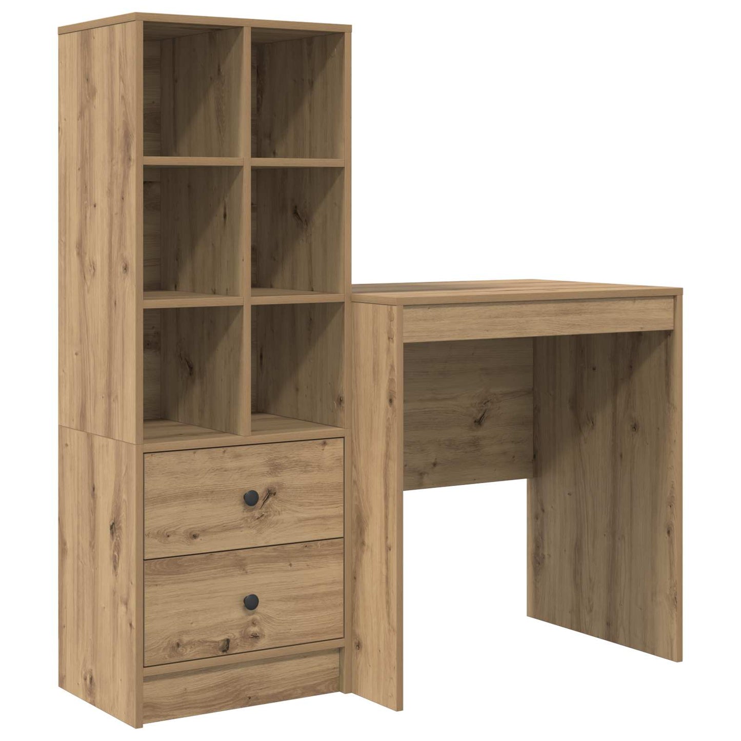Bureau met lade met plank met opslag 2 pcs Artisan Eiken is nu te koop bij PeponiXL, paradijselijk wonen!
