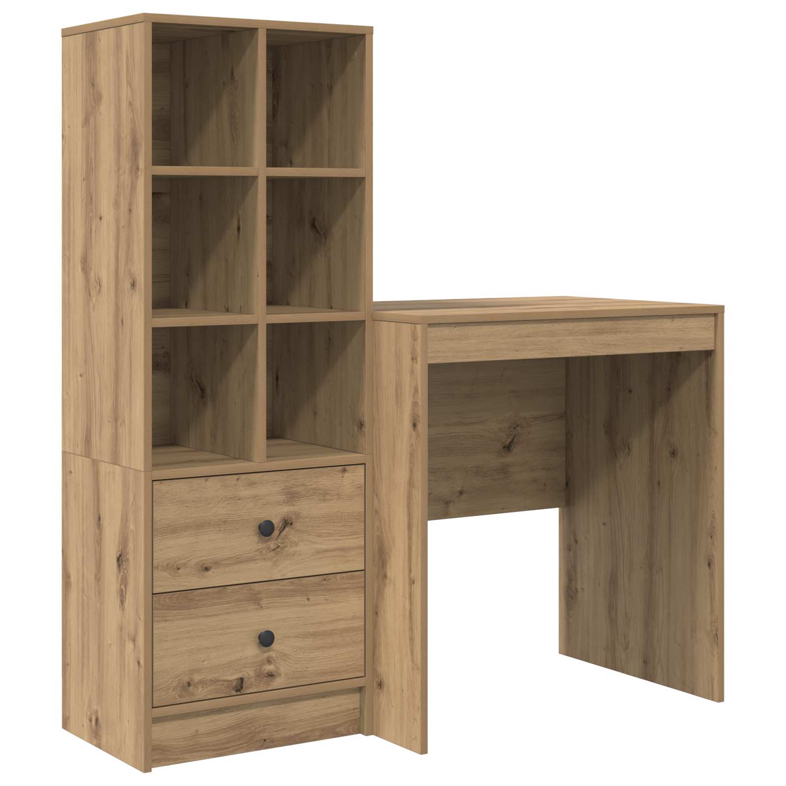 Bureau met lade met plank met opslag 2 pcs Artisan Eiken is nu te koop bij PeponiXL, paradijselijk wonen!