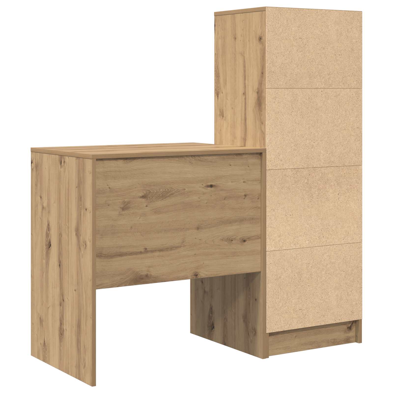 Bureau met lade met plank met opslag 2 pcs Artisan Eiken is nu te koop bij PeponiXL, paradijselijk wonen!